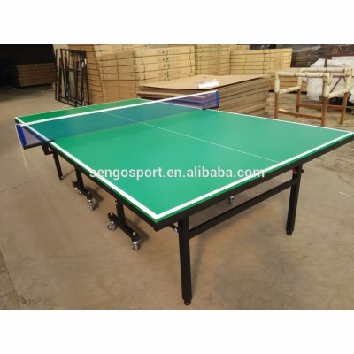 Green pingpong table set/team sports table/removable table tennis table