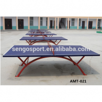 Cheap price Good quality SMC healthy design blue color outdoor rainbow shape SMC ping- pong table