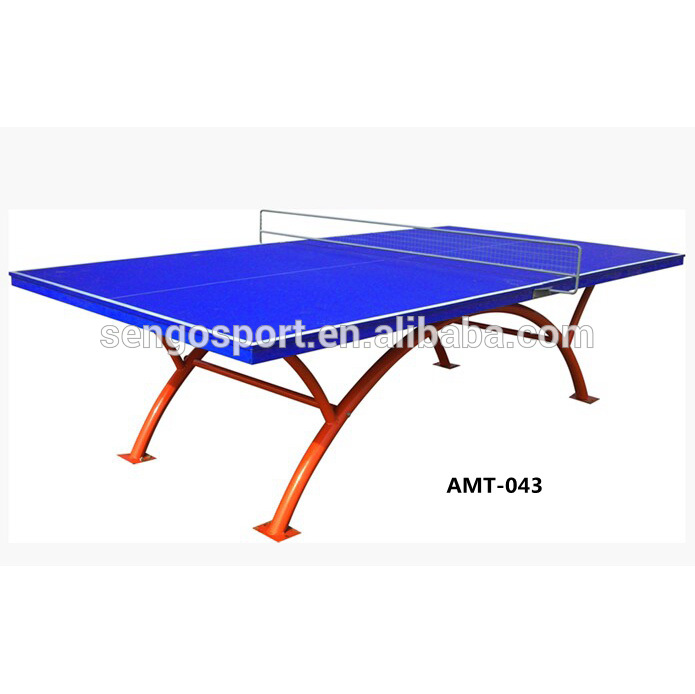 Folded rainbow shape portable table tennis table for outdoor use