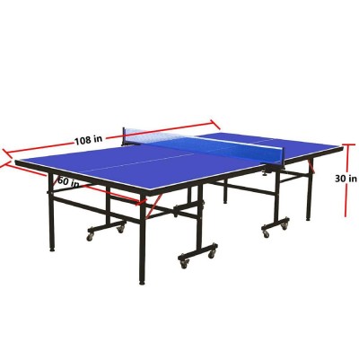 Folded portable table tennis table